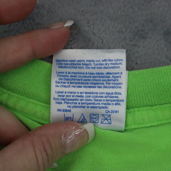 Piece Love Workout Shirt Men L Green Gildan Short Sleeve Crew Graphic Print T - Picture 14 of 15